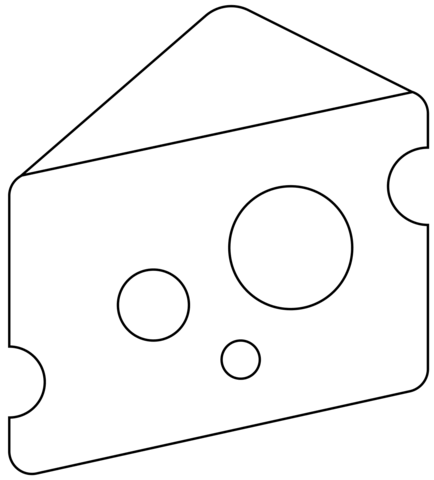 Cheese Wedge Emoji Coloring Page